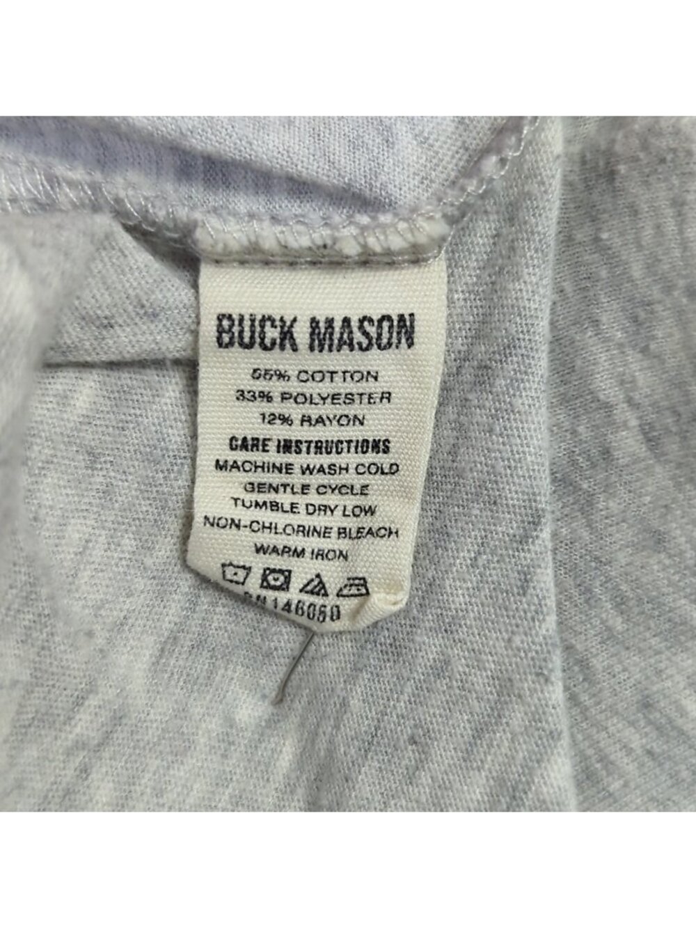 Buck Mason T-Shirt Men's M Gray Short Sleeve Curve Hem - Picture 8 of 9